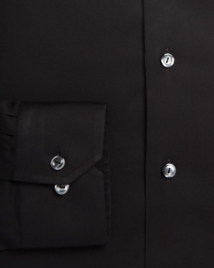 Shop Eton Of Sweden Slim Fit Signature Twill Dress Shirt In Black