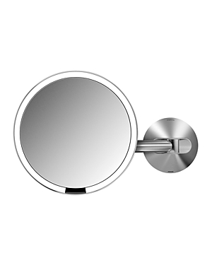 simplehuman Wall-Mount Sensor Makeup Mirror, 8, 5x Magnificaiton