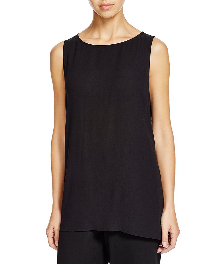 Eileen Fisher Petite Silk Charmeuse Cami Top