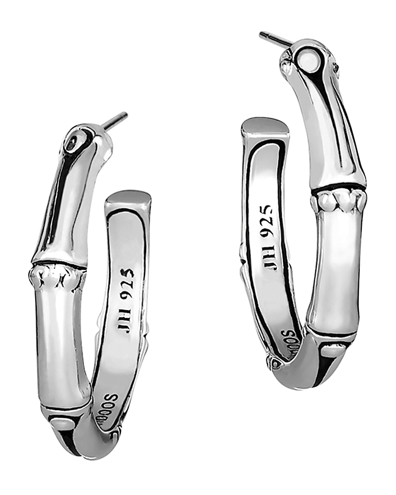 John Hardy Sterling Silver Bamboo Small Hoop Earrings In Silver