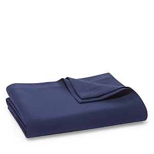 Matouk Elliot Coverlet, Full In Navy