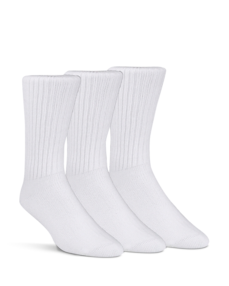 Calvin Klein Men's Socks, 3 Pack Cotton Rich Casual Rib Men's Socks In White