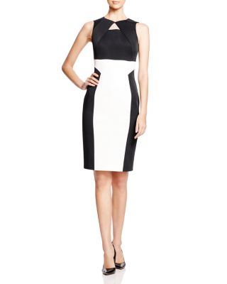 karen millen leather belt pencil dress