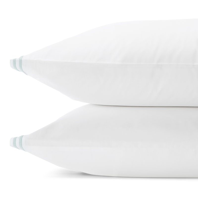 Shop Hudson Park Collection Hudson Park Italian Percale Stitch Standard Pillowcase, Pair - Exclusive In Opaline