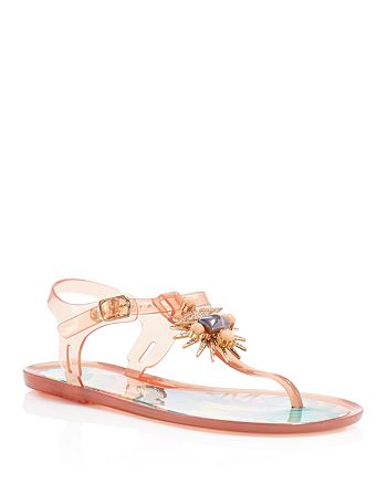 Ivy Kirzhner Jezabelle Jeweled T-Strap Jelly Sandals | Bloomingdale's