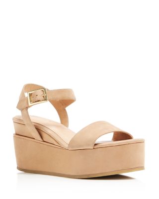 Delman - Women's Angie Platform Wedge Ankle Strap Sandals
