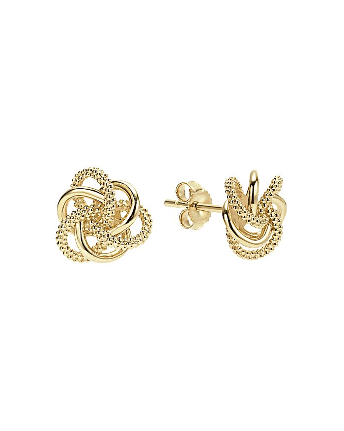 LAGOS 18K Yellow Gold Love Knot Stud Earrings | Bloomingdale's