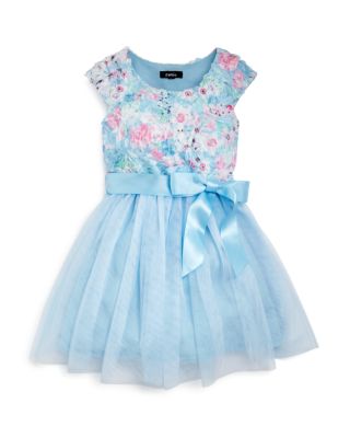 white christmas dresses Mia Belle Girls Denim Tulle Tutu Dress main image 1