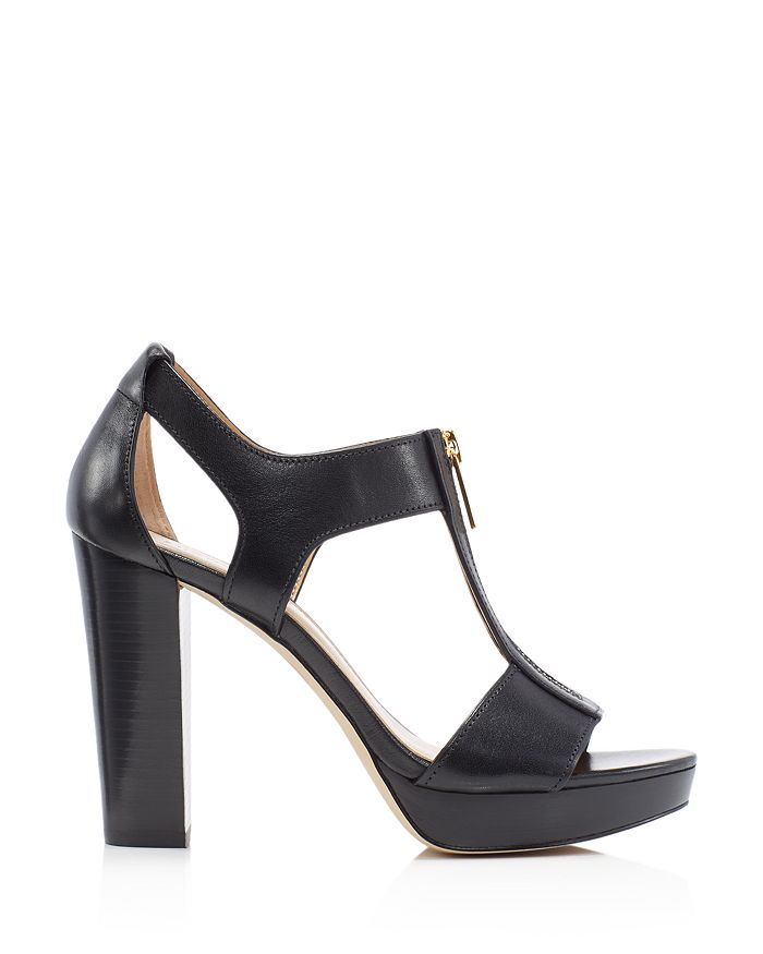 Michael Michael Kors Berkley Zipper Platform High-Heel Sandals In Black ...