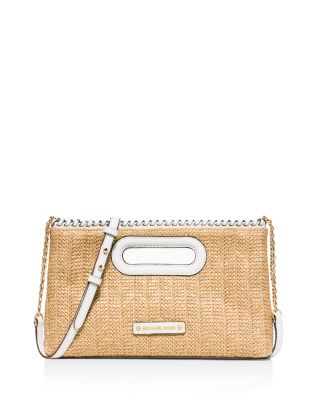 michael kors straw clutch bag