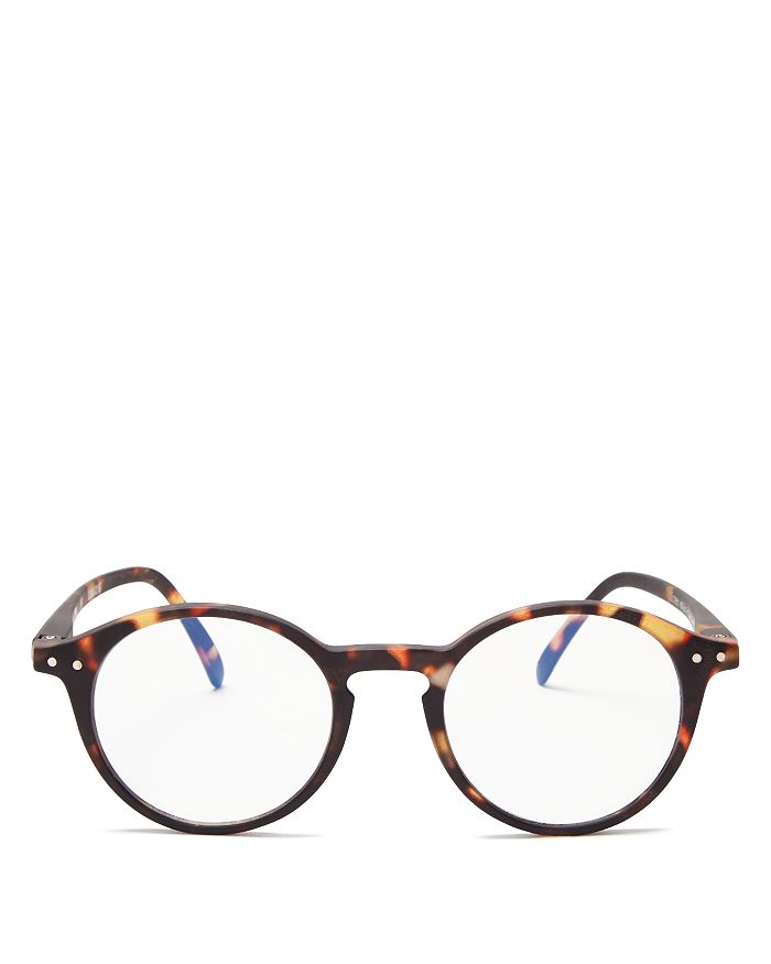 Izipizi Collection D Round Blue Light Glasses, 40mm In Tortoise/clear