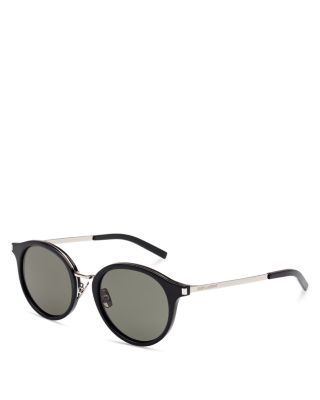 saint laurent 49mm round sunglasses