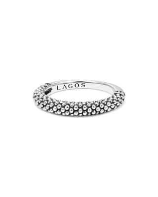 LAGOS Sterling Silver Caviar Beaded Stacking Ring