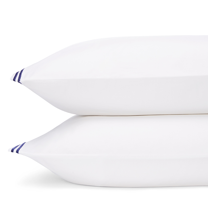 Hudson Park Collection Hudson Park Italian Percale Stitch King Pillowcase, Pair - 100% Exclusive In Marine Navy