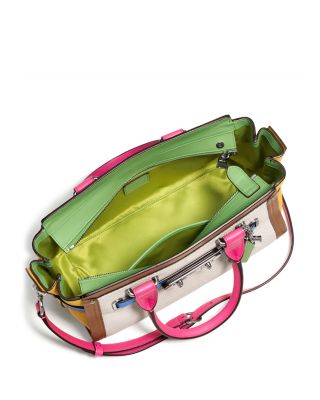 COACH Swagger 27 Carryall in Rainbow Colorblock Leather