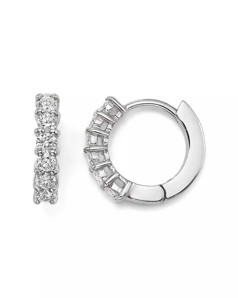 Roberto Coin 18K Yellow Gold Perfect Diamond Hoop Earrings
