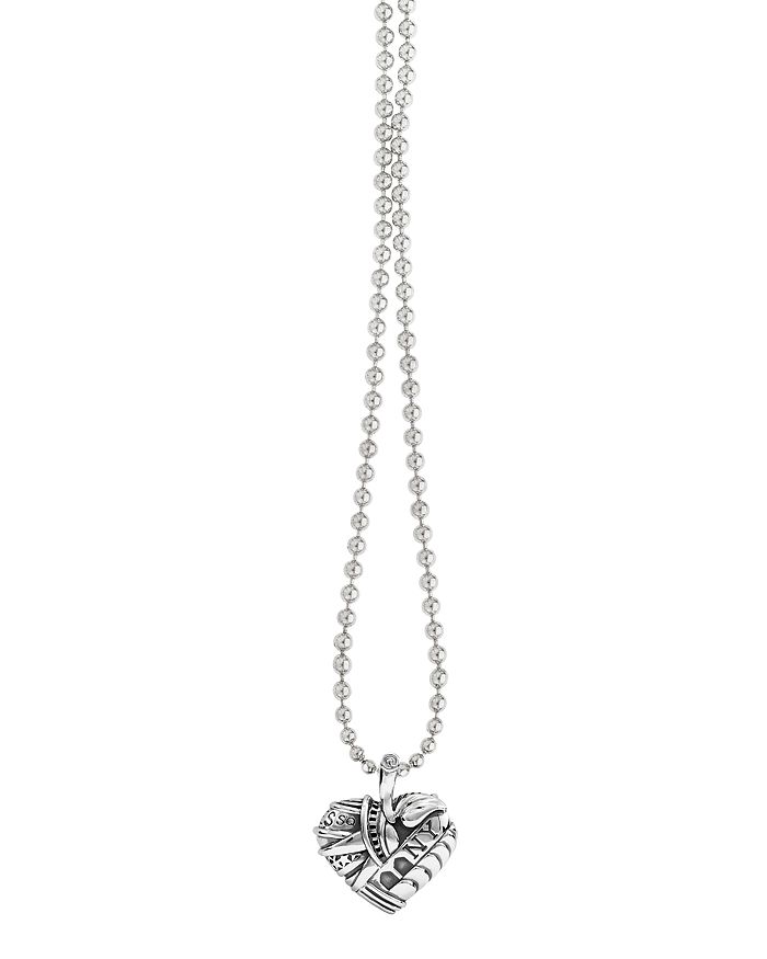 Shop Lagos Sterling Silver Heart Of New York Necklace, 34