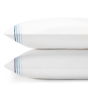 Frette Cruise Standard Pillowcase, Pair - 100% Exclusive In White/blue
