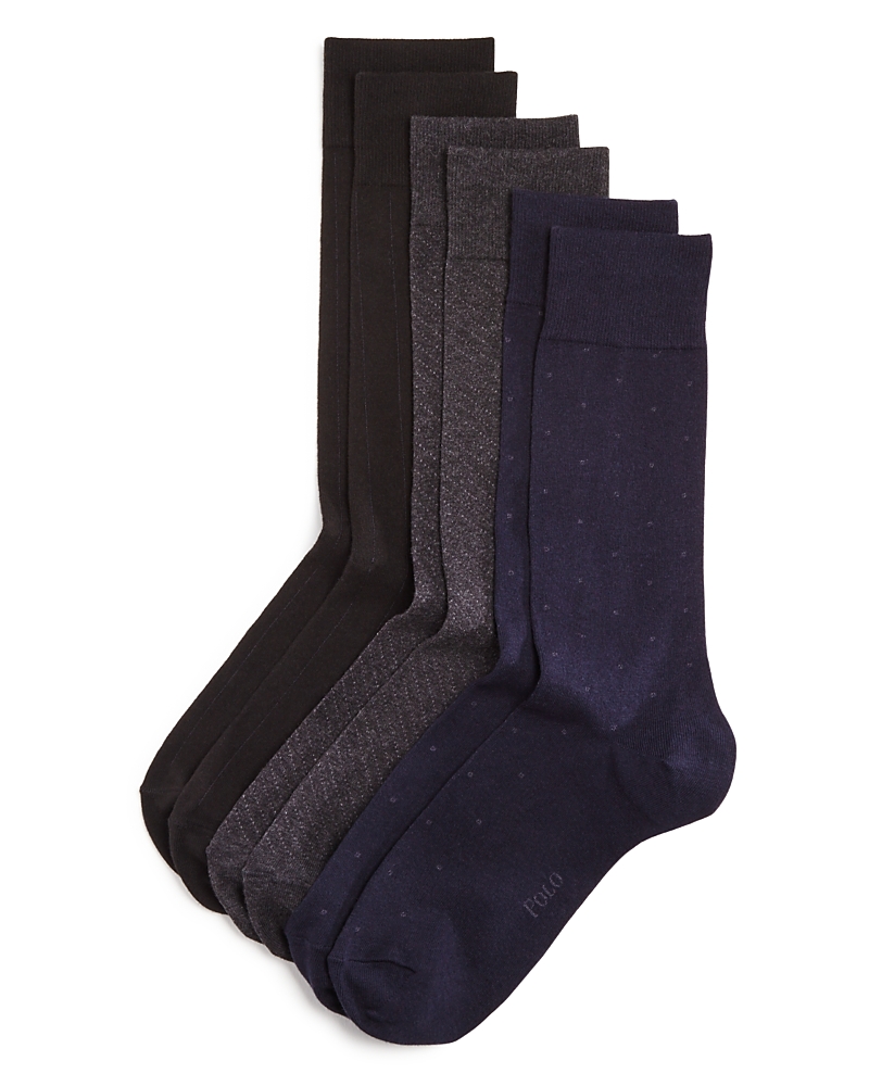 Polo Ralph Lauren Assorted Dress Socks, Pack of 3