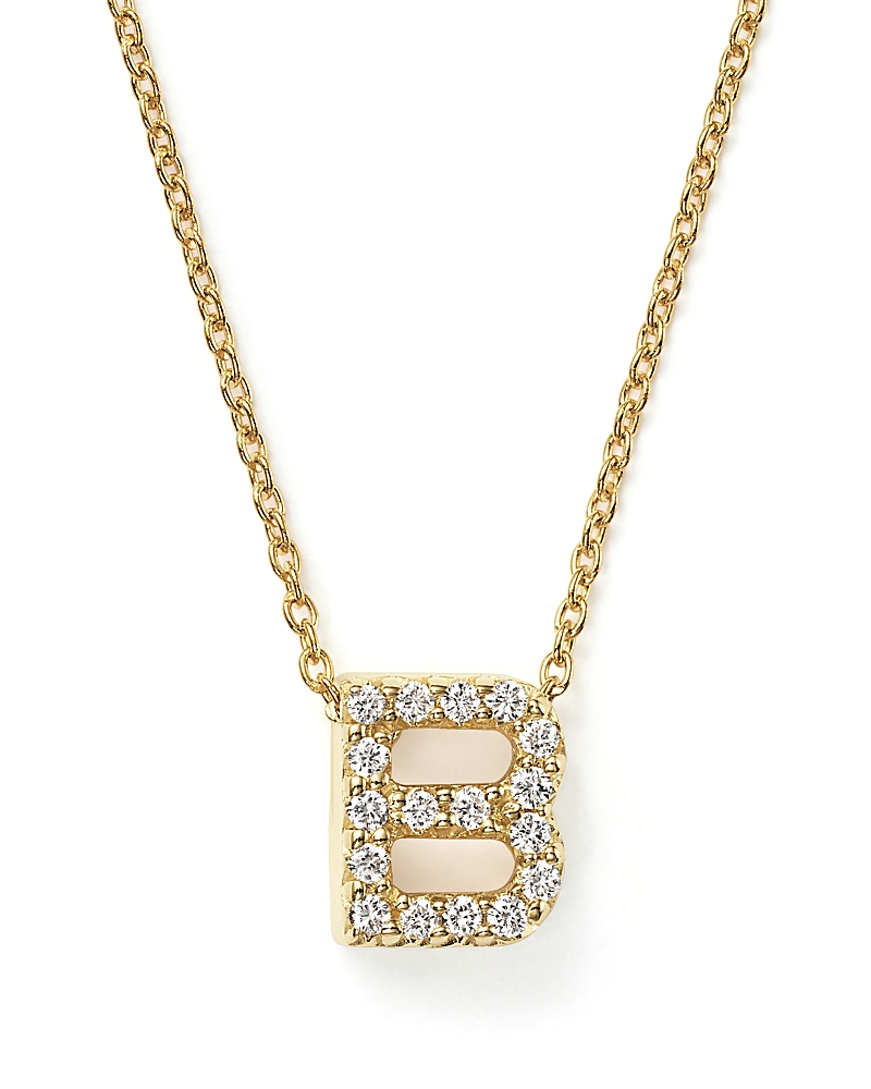 Roberto Coin 18K Yellow Gold and Diamond Initial Love Letter Pendant Necklace, 16 · One Size