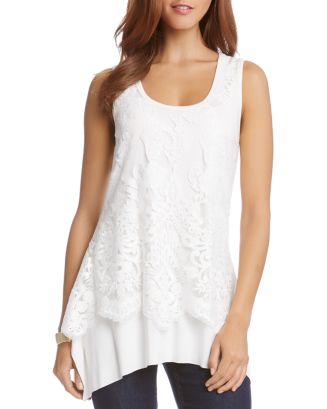 Karen Kane Lace Overlay Tank | Bloomingdale's