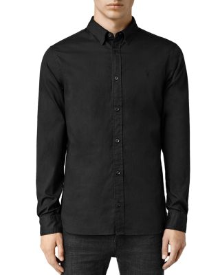 button down shirt black