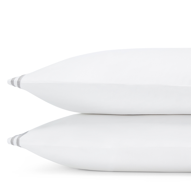 Hudson Park Collection Hudson Park Italian Percale Stitch King Pillowcase, Pair - 100% Exclusive In Silver