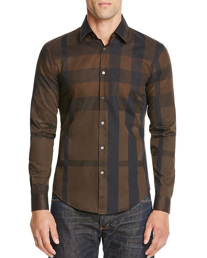 Burberry Southbrook Check Button Down Shirt Slim Fit Bloomingdale s