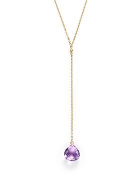 Bloomingdale's - Amethyst Briolette Y-Necklace in 14K Yellow Gold, 22" - 100% Exclusive