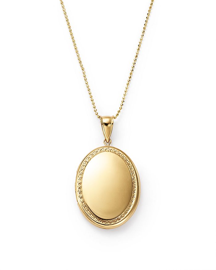 Bloomingdale's 14K Yellow Gold Oval Locket Necklace, 22