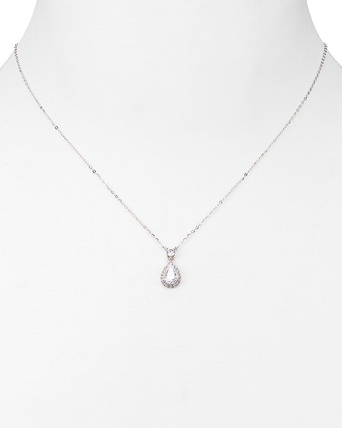 Nadri Pendant Necklace, 16 In Silver