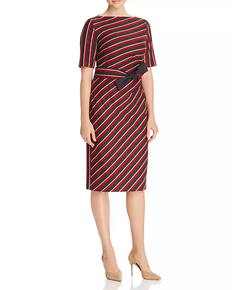 Dupe Weekend Max Mara Palato Asymmetric Stripe Dress