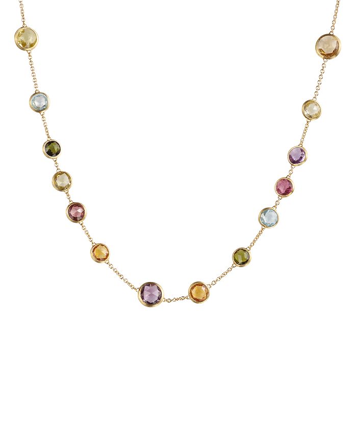 Shop Marco Bicego Mini Jaipur Multicolored Gemstone Necklace, 16 In Multi/gold