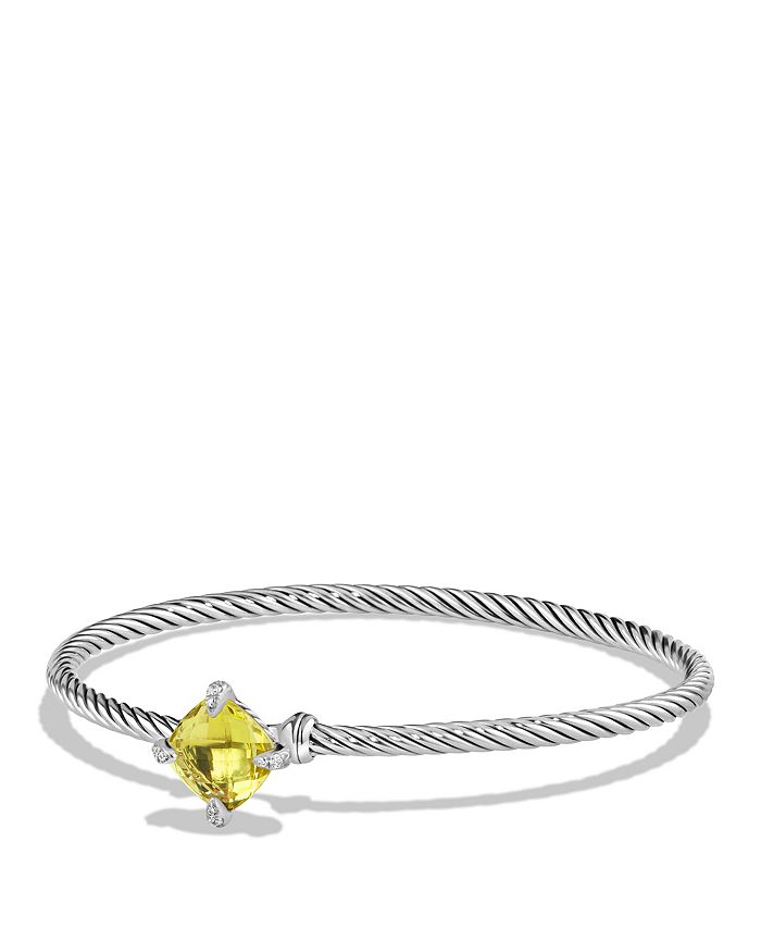 David Yurman Ch telaine Bracelet with Lemon Citrine and Diamonds