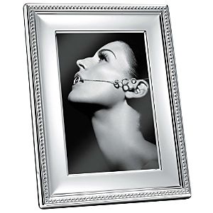 Shop Christofle Perles Frame, 4 X 6 In Silver