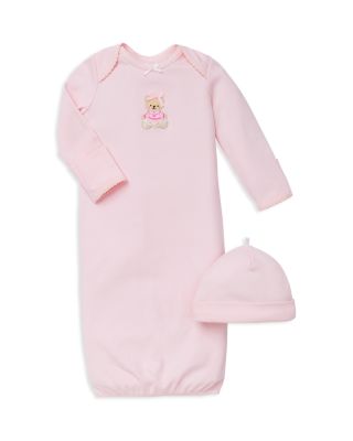 Little Me - Girls' Bear Gown & Hat Set - Baby