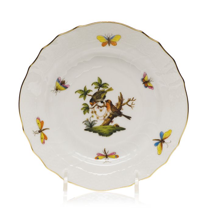 Herend Rothschild Bird Bread & Butter Plate #10 In Motif 10