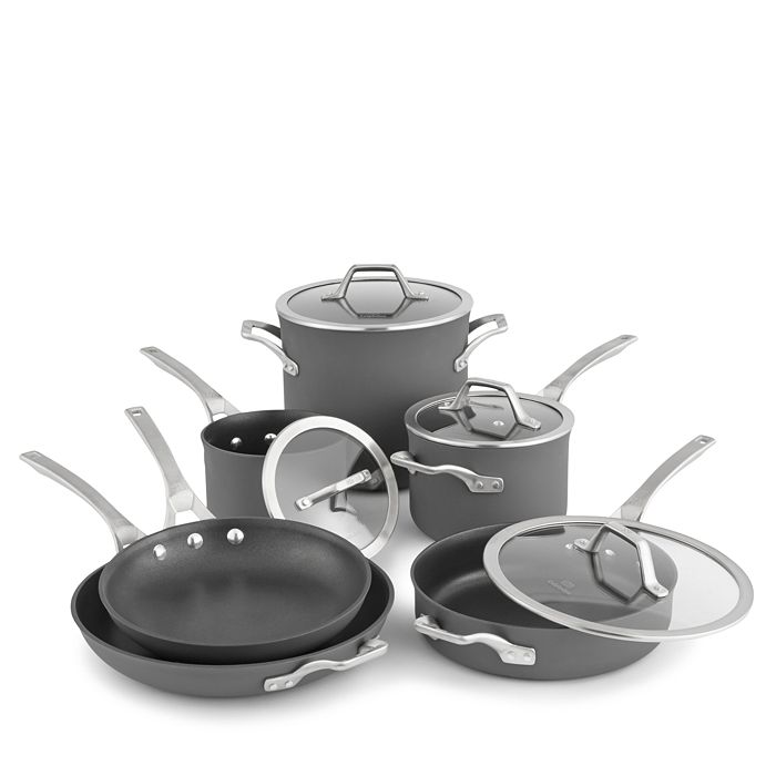 Calphalon Signature Non-Stick Cookware 3 pots with Lids (6 Pieces)