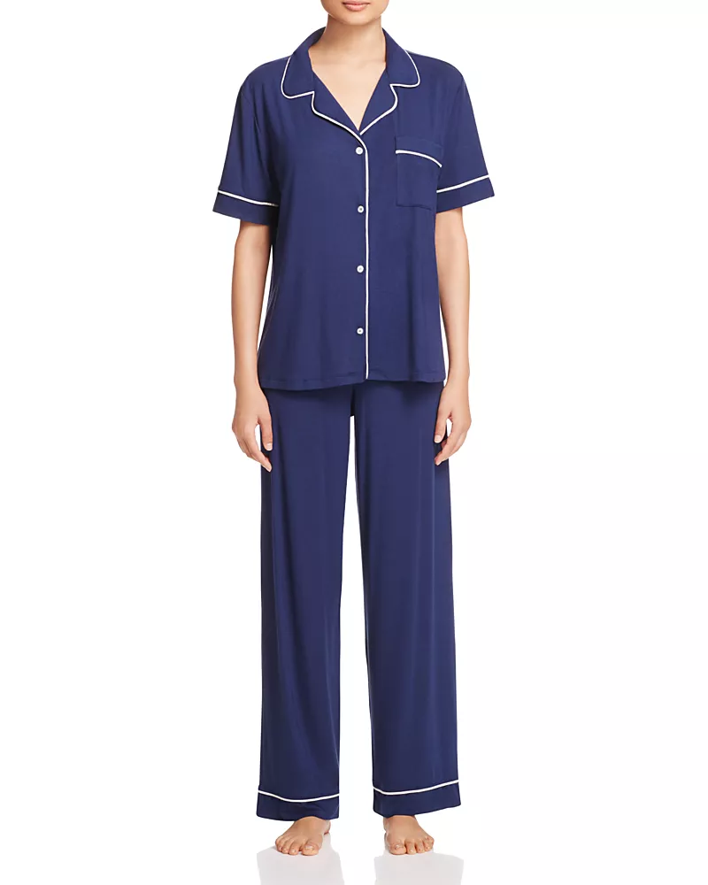 Eberjey Gisele Short Sleeve Long Pant Pajama Set