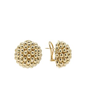 LAGOS - 18K Gold Caviar Bold Button Stud Earrings