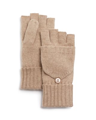 cashmere pop top mittens