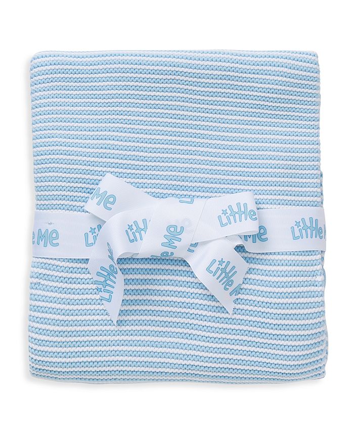 Little Me Kids' Infant Boys' Cable Knit Blanket - Baby In Light Blue