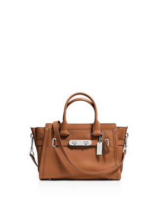 COACH Swagger 27 Small Satchel in Pebble Leather | Bloomingdale's