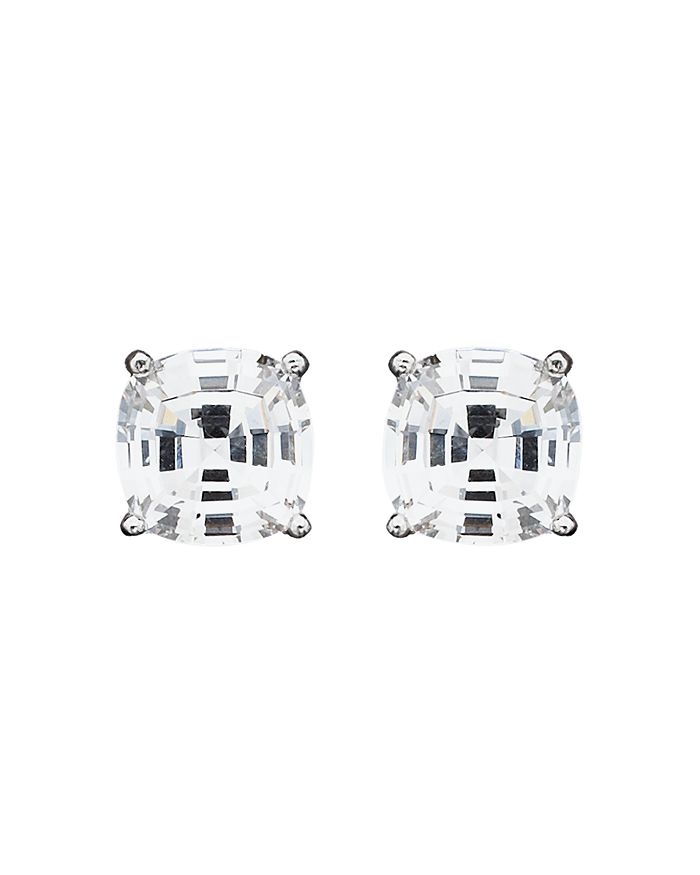 Crislu Cubic Zirconia Stud Earrings In Silver