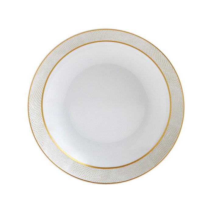 Shop Bernardaud Sauvage White Coupe Soup Bowl In Gold/white