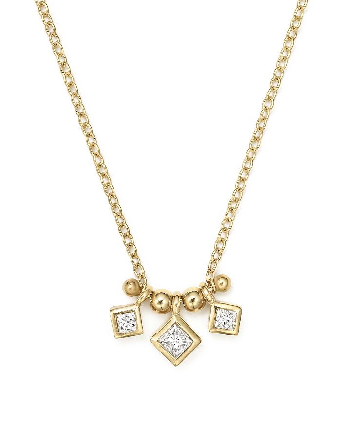 Zoë Chicco 14K Yellow Gold Necklace with Bezel Set Diamonds, 15 ...