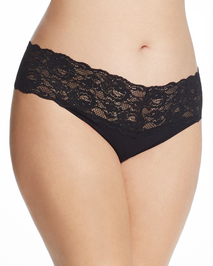 Shop Cosabella Never Say Never Plus Lovelie Thong In Black