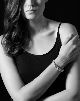 LAGOS Sterling Silver and 18K Gold Newport Diamond Caviar Bracelet