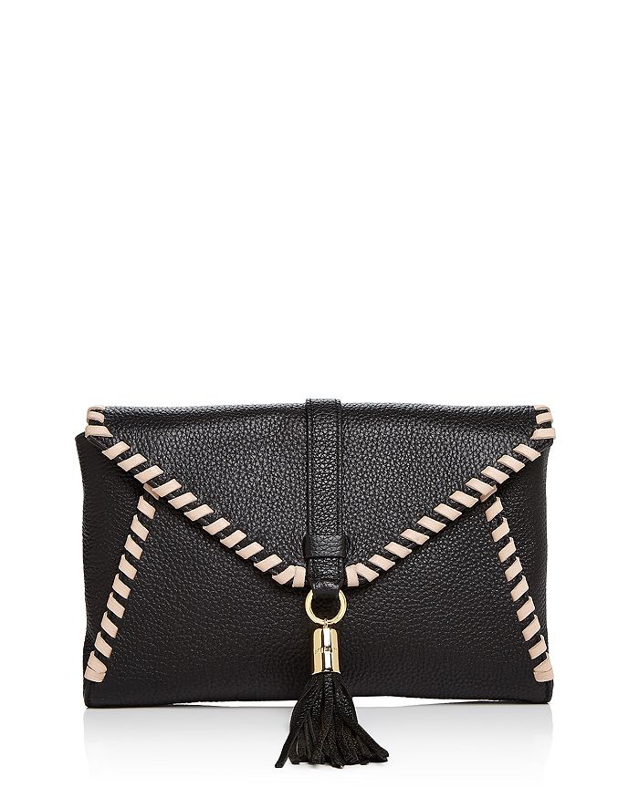 MILLY Astor Contrast Whipstitch Clutch Bloomingdale s