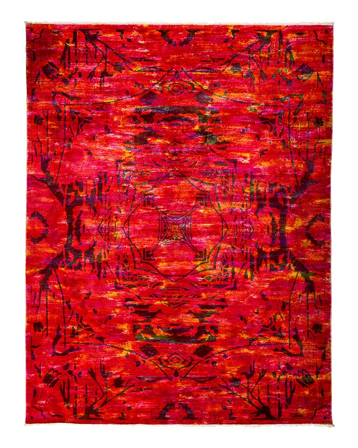 Bloomingdale's Vibrance Overdyed Area Rug, 8'2 X 10'1 In Red, Black